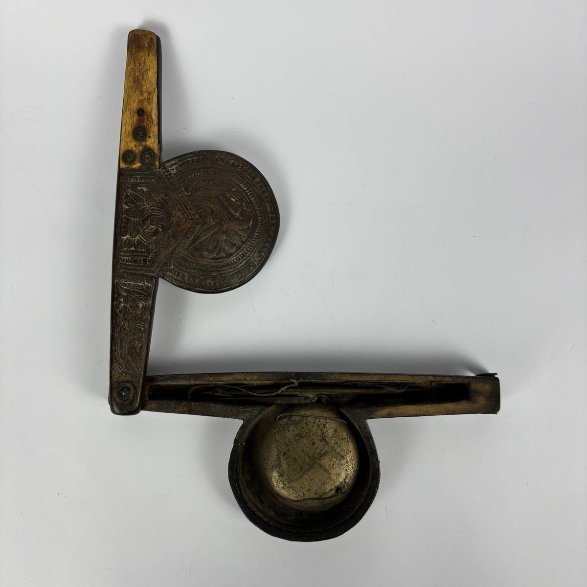 Vintage Folding Two-Pan Balance Scale, view 1