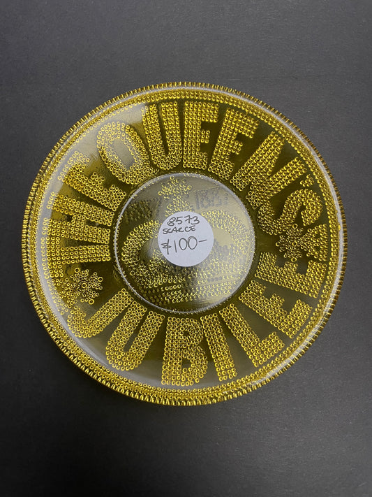 Queens Jubilee Small Glass dish, scarce