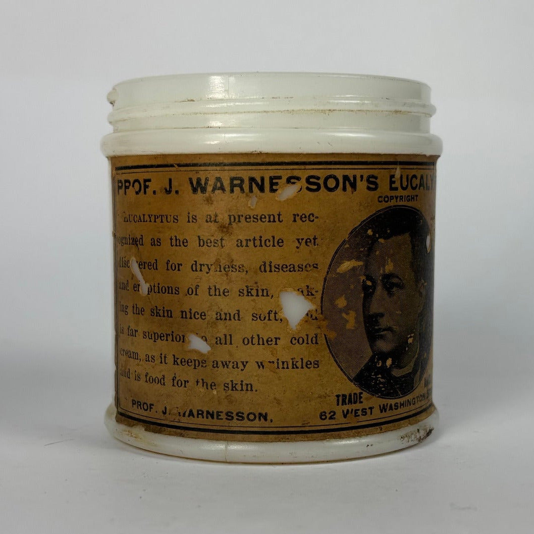 Prof. J. Warnesson's Eucalyptus Cold Cream jar side label