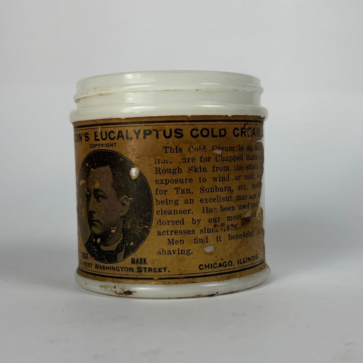 Prof. J. Warnesson's Eucalyptus Cold Cream jar label detail