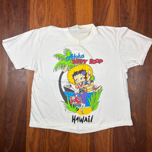 Vintage Betty Boop Aloha Hawaii T-Shirt front