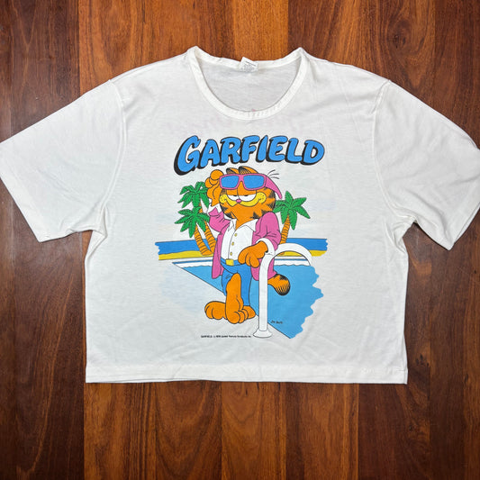 Vintage Garfield Down Under white T-shirt front