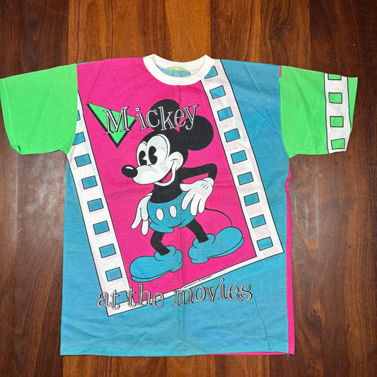 Vintage 1988 Disney Mickey & Minnie Movie Star T-Shirt front
