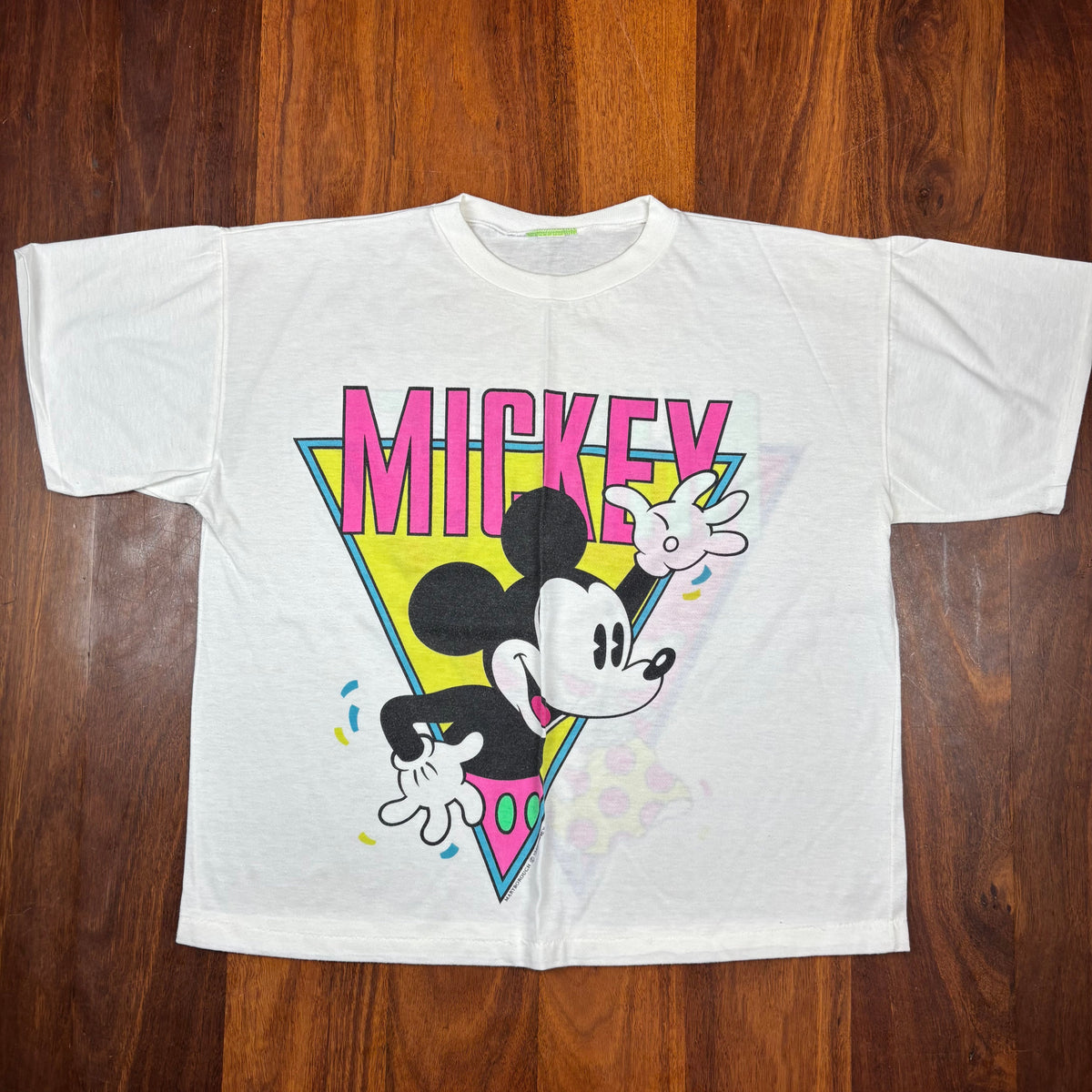 Vintage Mickey & Minnie Mouse Double-Sided White T-Shirt
