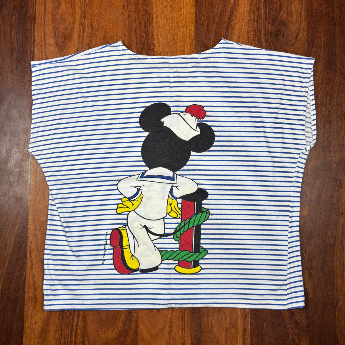 Vintage Mickey Mouse Sailor Striped T-Shirt