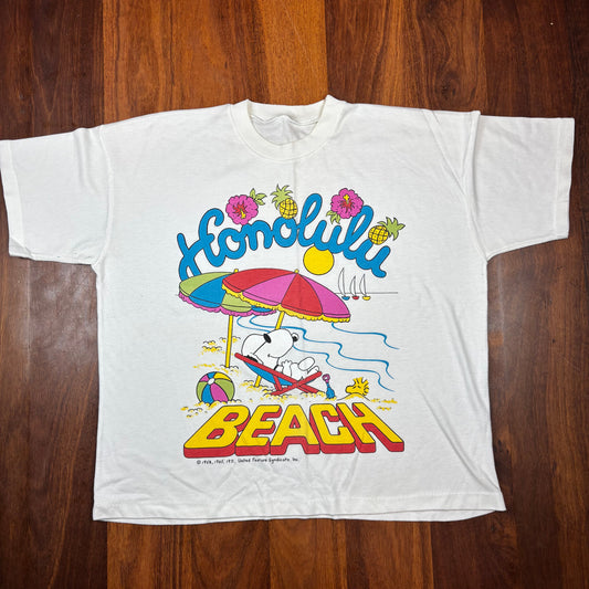 Vintage Snoopy Honolulu Beach T-shirt front
