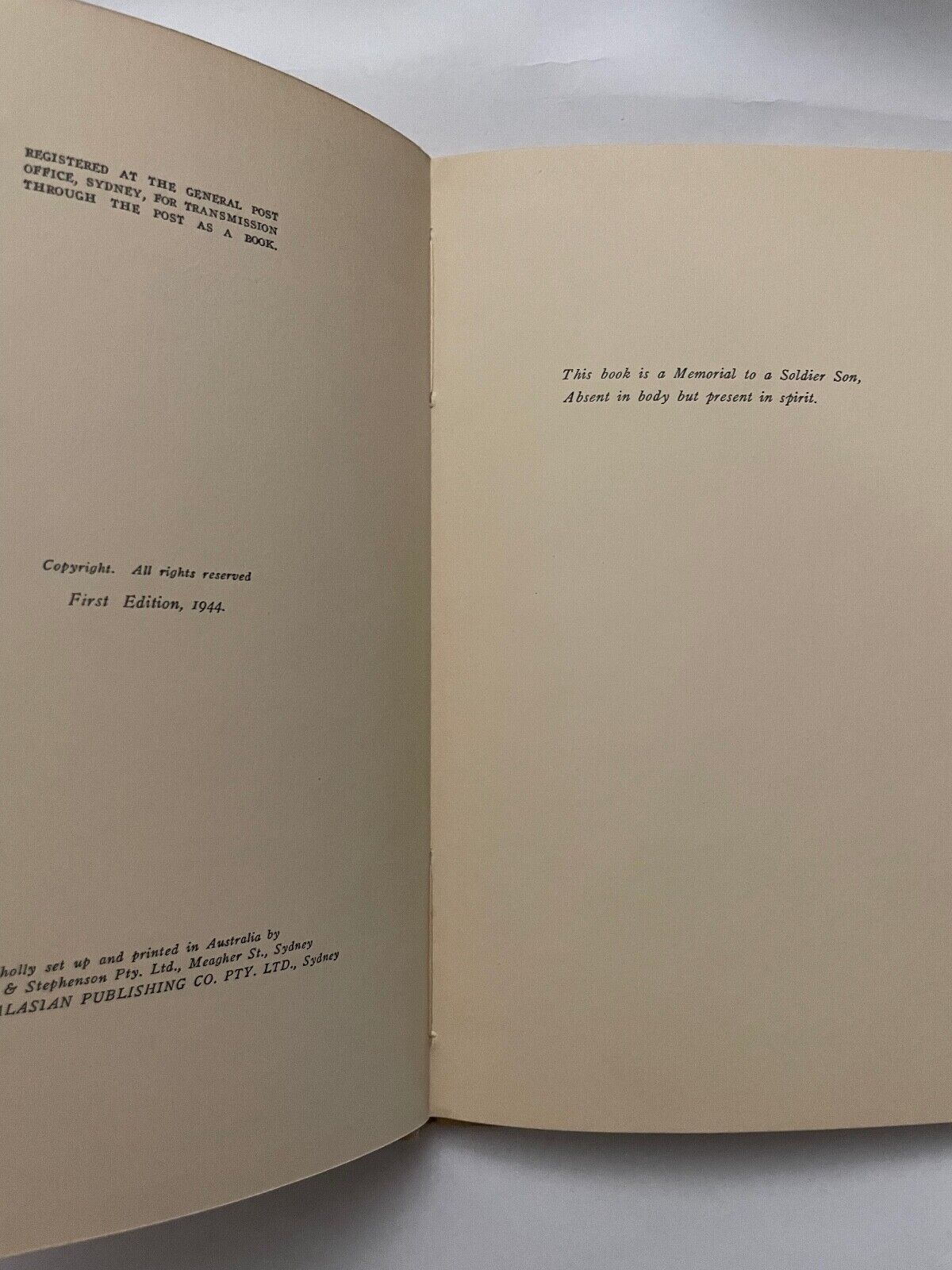 SELECTED POEMS by Andrew White (A.I.F.)