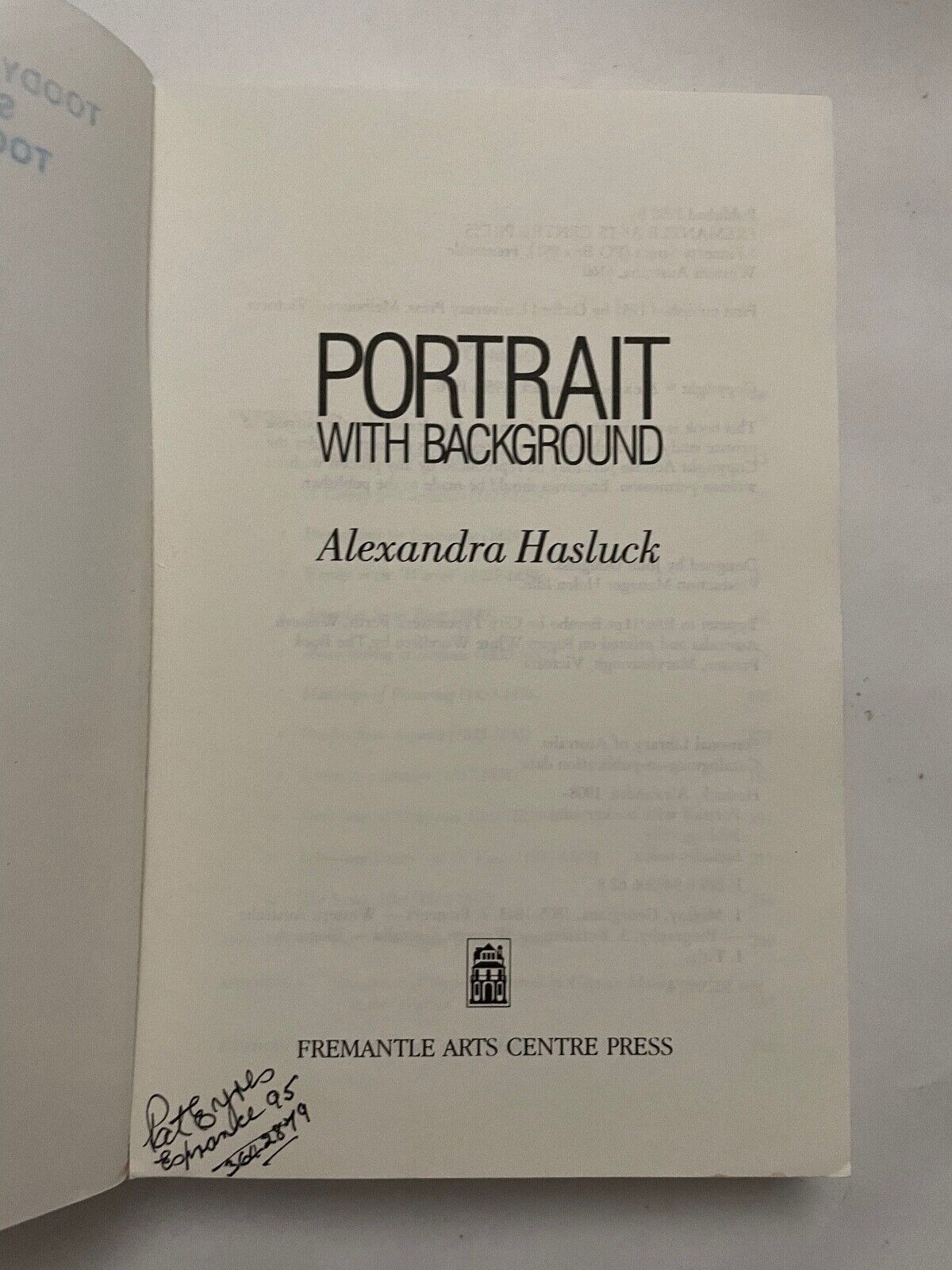 Portrait with Background by Alexandra Hasluck (Paperback)