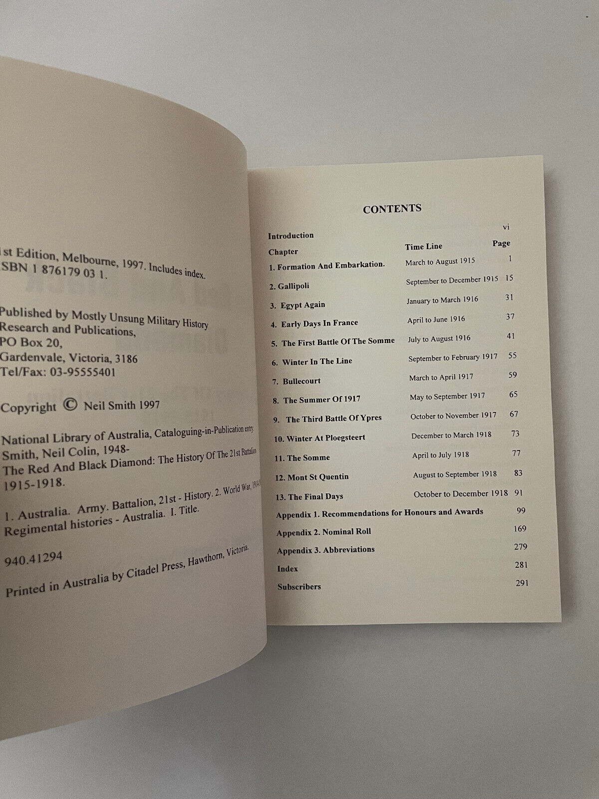The Red and Black Diamond – The History of the 21st Battalion 1915 – 1918