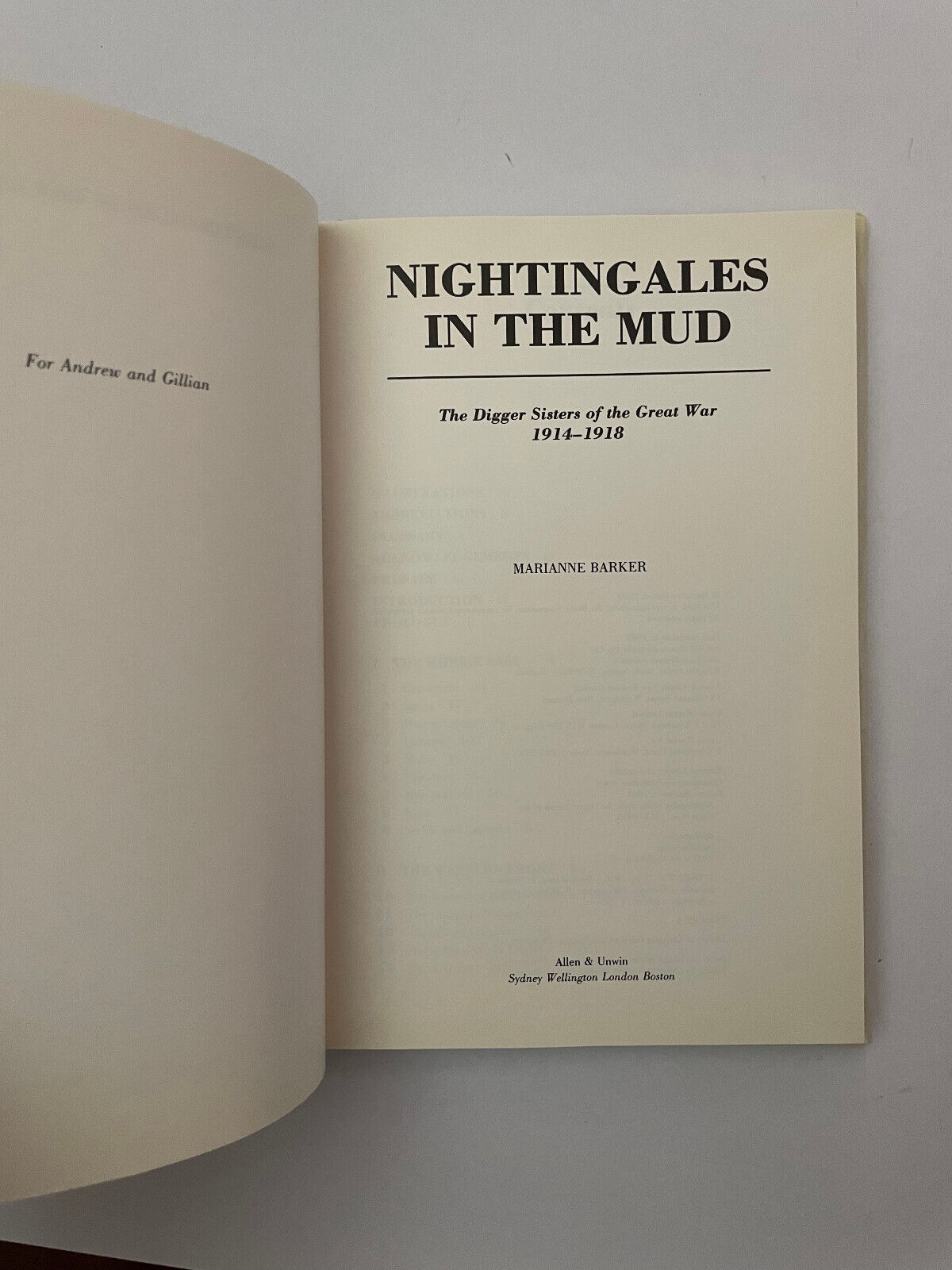 Nightingales in the Mud: The Digger Sisters of the Great War 1914-1918 by...