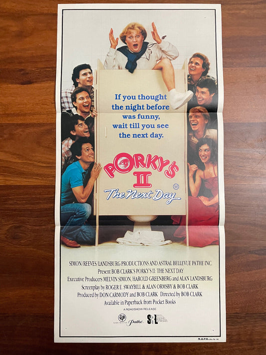 PORKYS 2 THE NEXT DAY Original Daybill Movie Poster Bob Clark