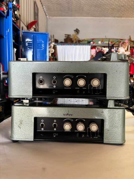 Pair of Siemens Smf V 4b Valve Amplifiers