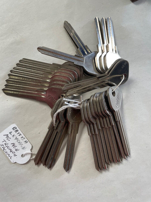 British Leyland MG MGB Triumph Jaguar blank keys x 29 off