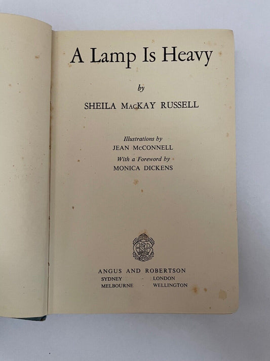 A Lamp is Heavy Sheila McKay Russell 1st Edition Hardback, 1954