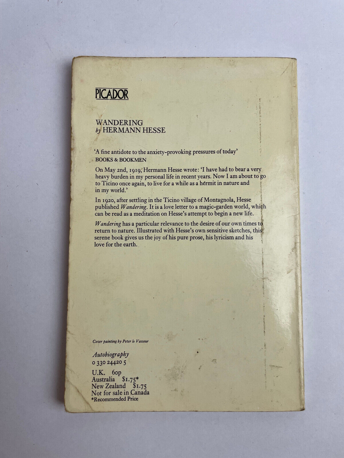 Wandering (Picador Books), Hesse, Hermann