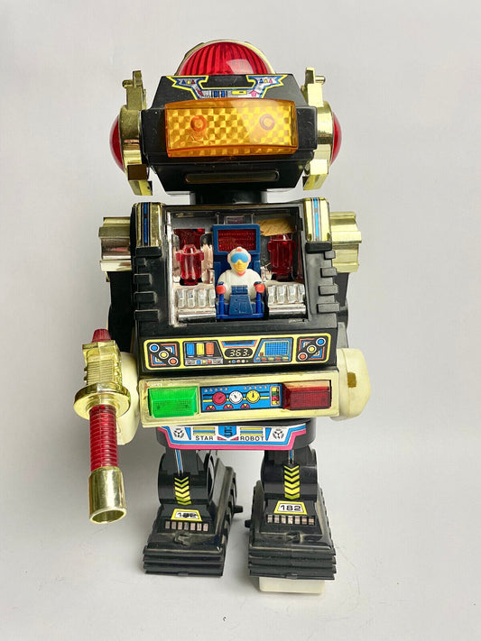 Vintage 1985 Son AI Plastic Industrial Co. 14" Robot Figure With Lights & Sounds