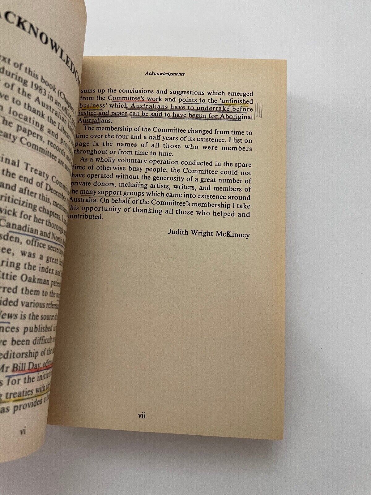 We Call for a Treaty by Judith Wright ~ 1985 ~ Softcover