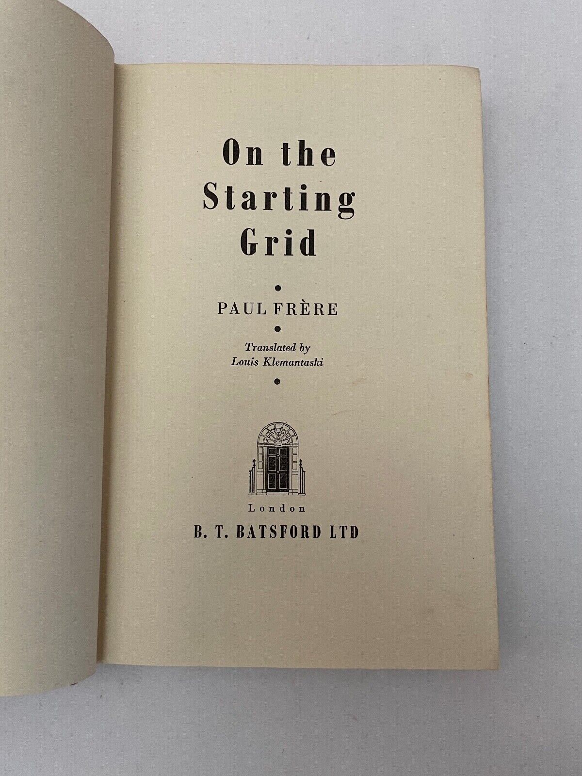 On the Starting Grid by Paul Frere (Hardcover, 1957)
