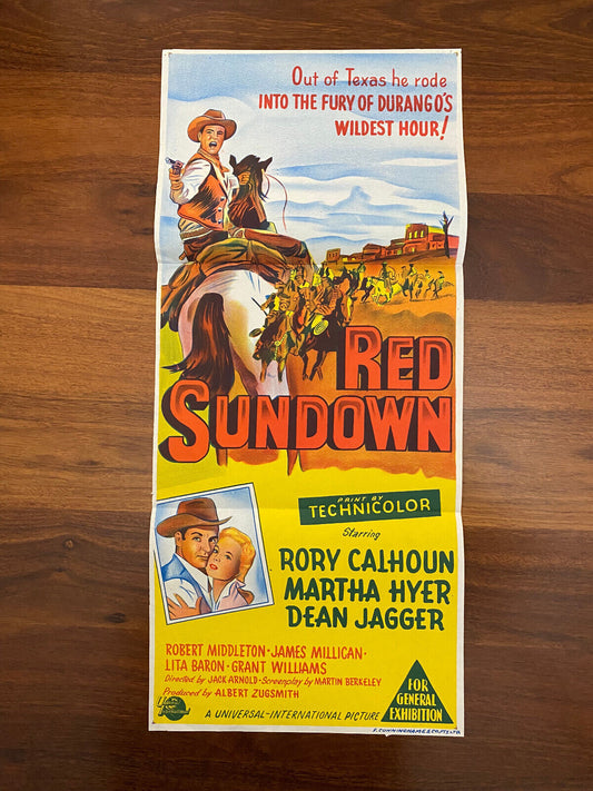 Red Sundown Australian Daybill Film Movie poster Rory Calhoun