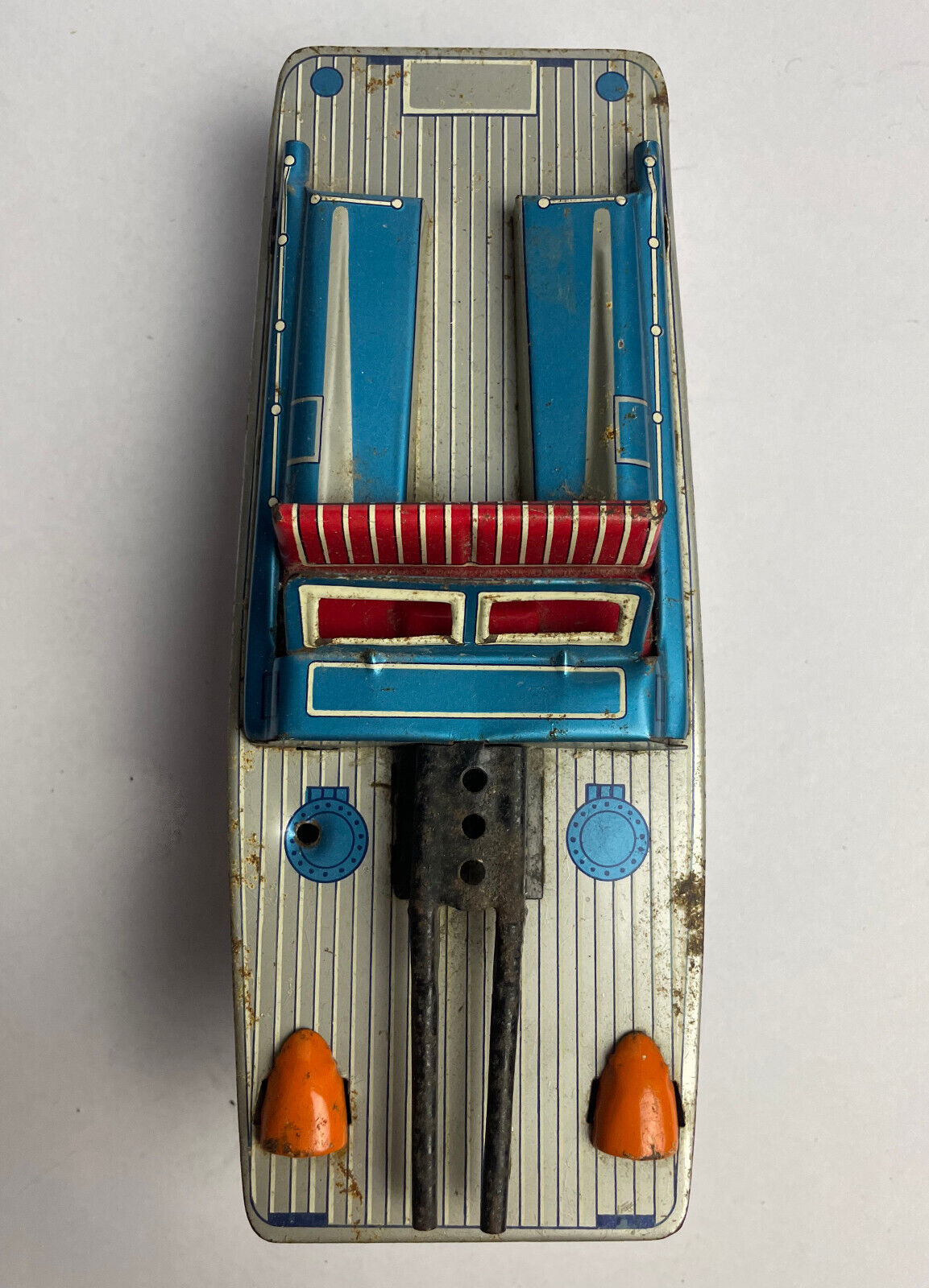 Vintage US Navy Coast Guard tin plate boat