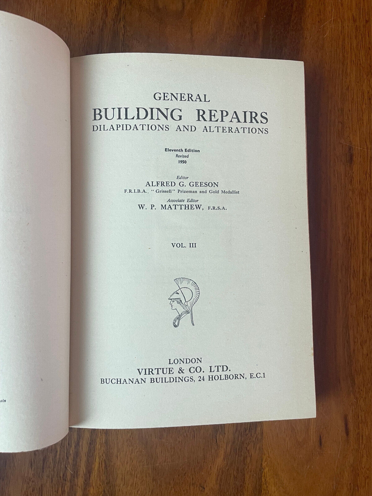 General Building Repairs Dilapidations And Alterations Vol 1-3 Alfred G. Geeson