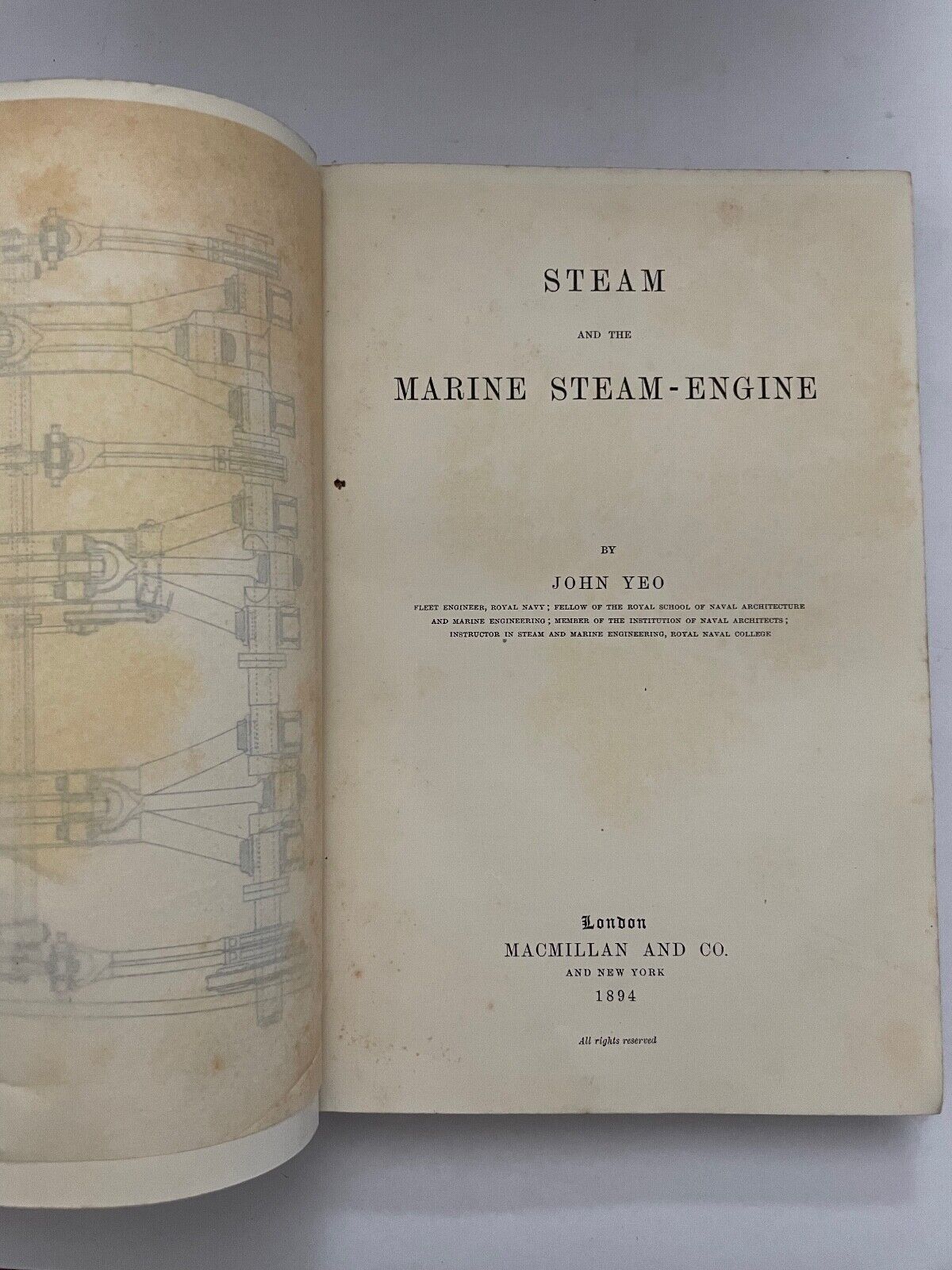 Steam and the Marine Steam-Engine by John Yeo 1894