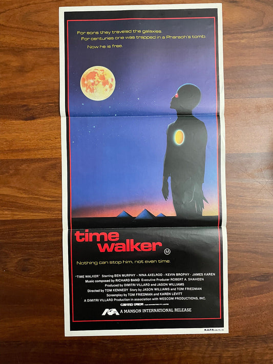 Time Walker 1982 Australian Daybill Movie Poster Nina Axleford Ben Murphy