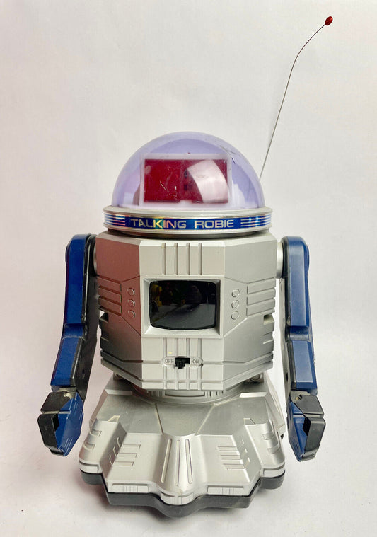 Talking Robie Vintage Radio Shack 9" Robot Silver Radio Controlled Electronic