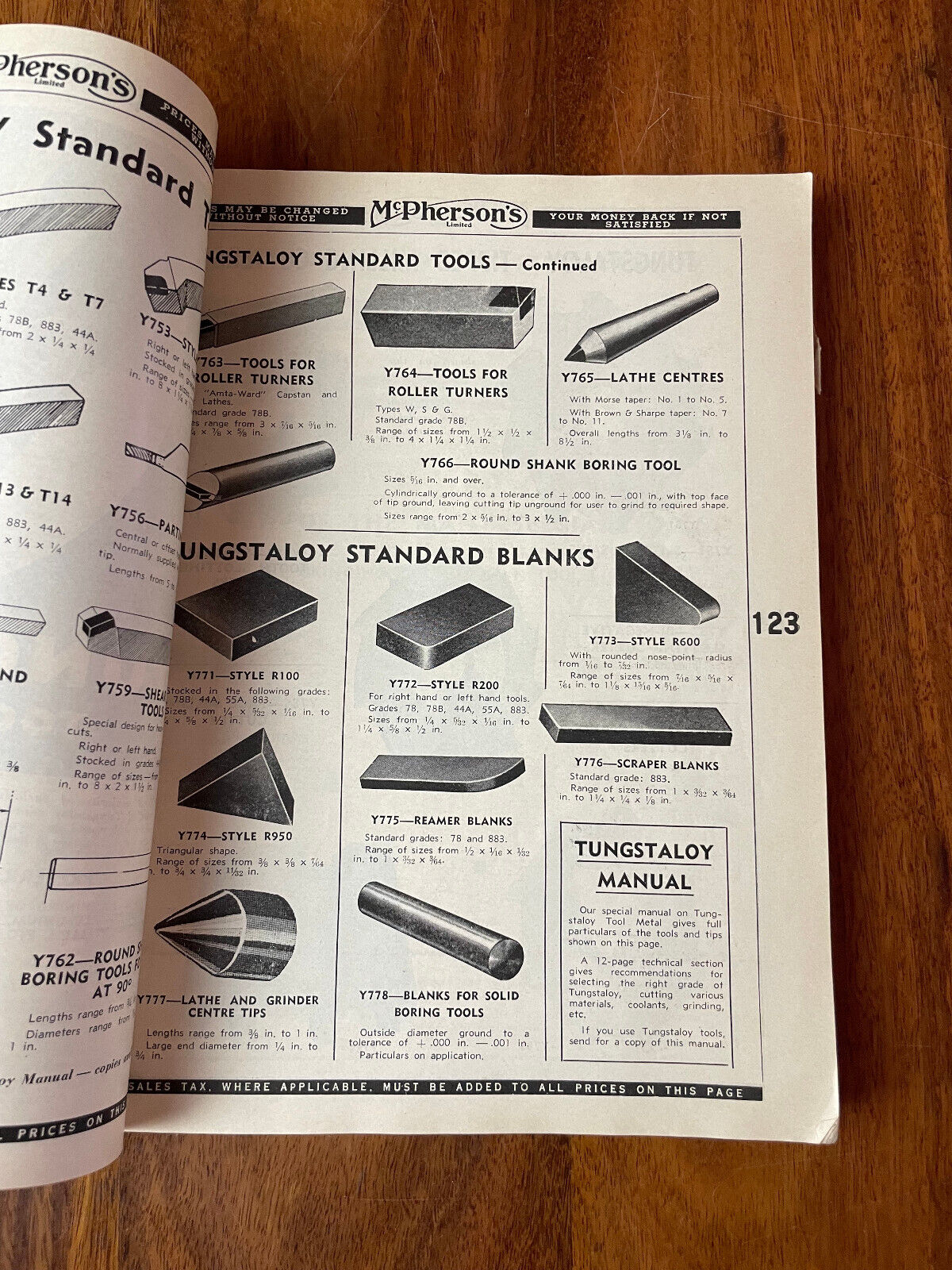 McPherson's Pty Ltd Tools and Machinery Catalogue 1949