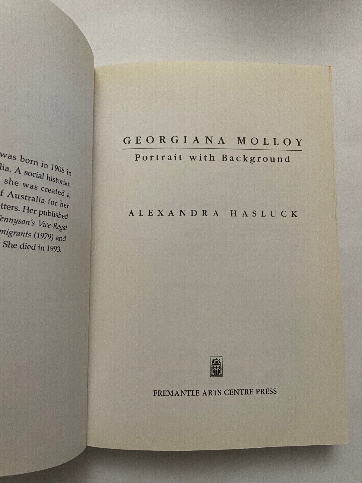 GEORGIANA MOLLOY - Portrait with Background by ALEXANDRA HASLUCK