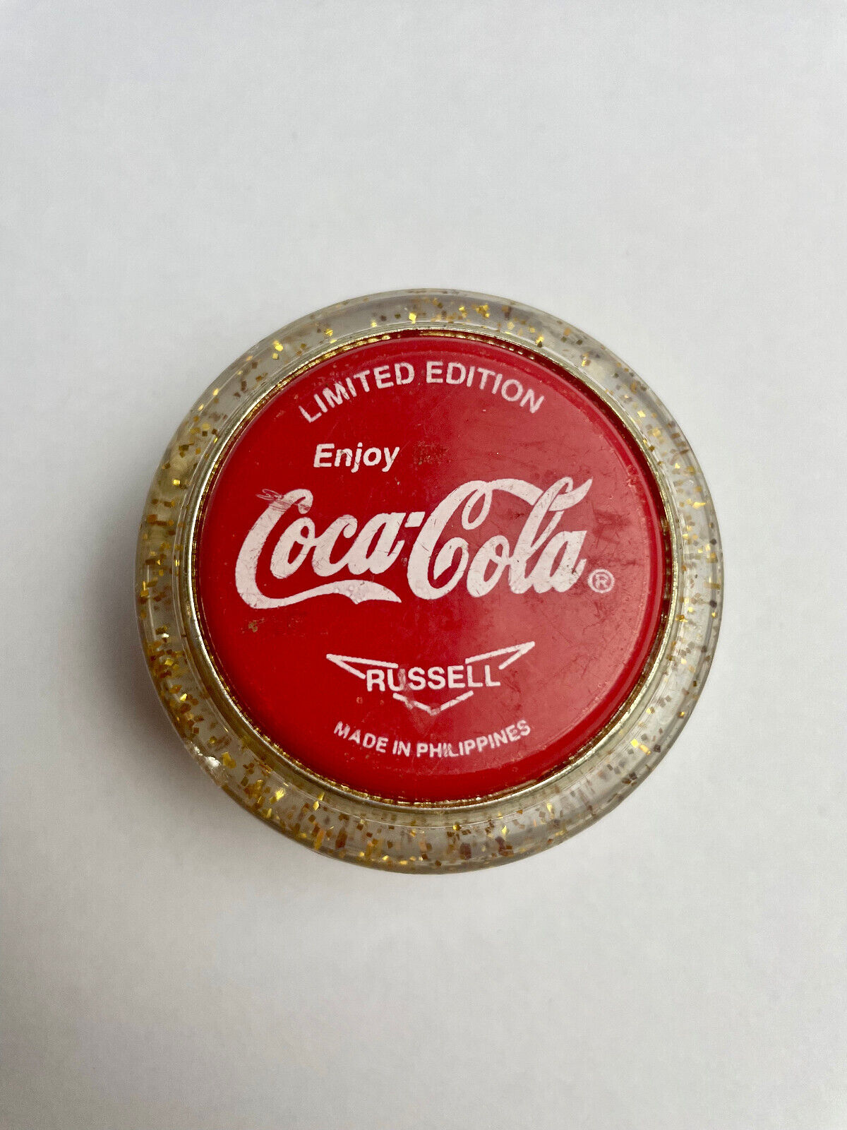 Vintage Russell Coca Cola Limited Edition gold glitter Yo-Yo