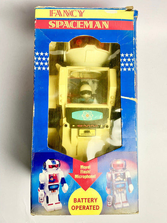 Vintage Fancy Spaceman The Atomic Robot Battery Operated Space Toy t6018