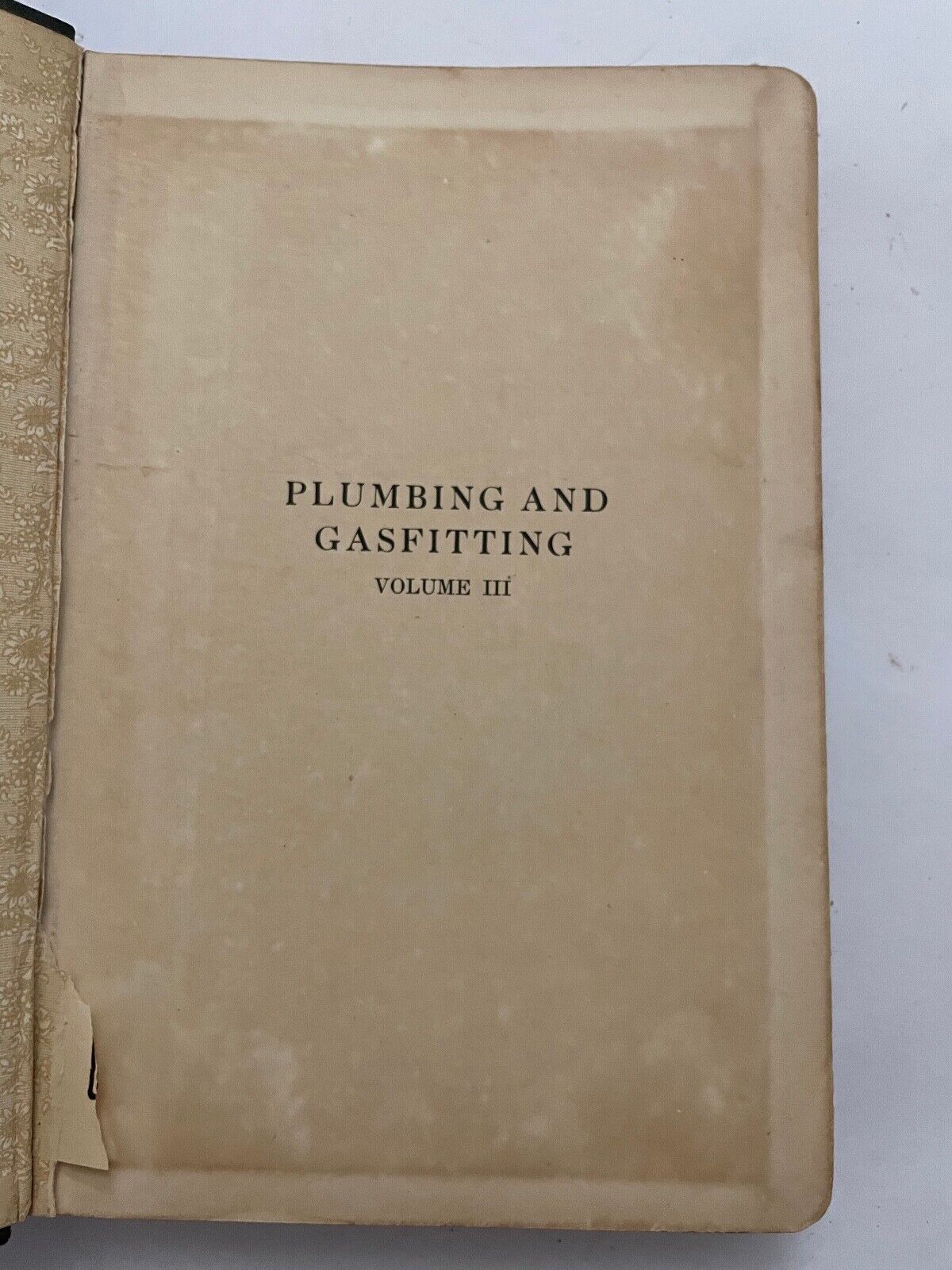 Plumbing & Gasfitting Vol III by Percy Manser
