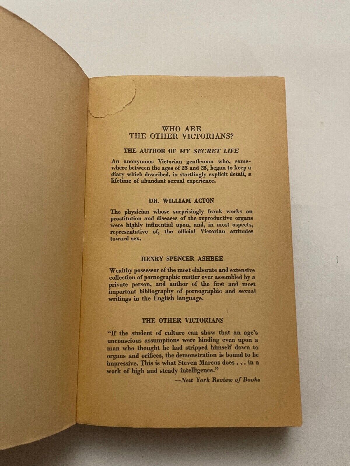 The Other Victorians Steven Marcus A Study Of Sexuality In Mid 19th Century
