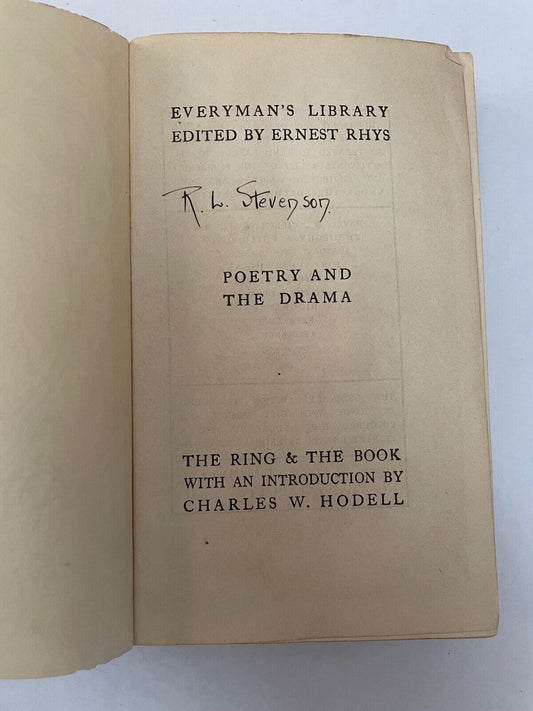 The Ring and the Book by Robert Browning (Hardcover, 1913) Dent