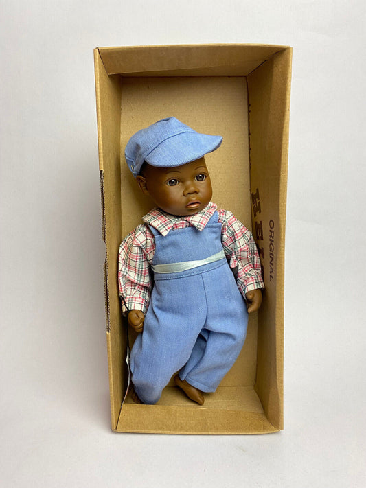 Vintage Heidi Ott African American Black Baby Doll NRFB 8.5" Baby Harry Adorable