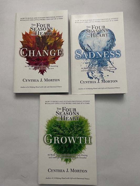 3 book set Cynthia J. Morton The Four Seasons of the Heart Change Sadness Growth