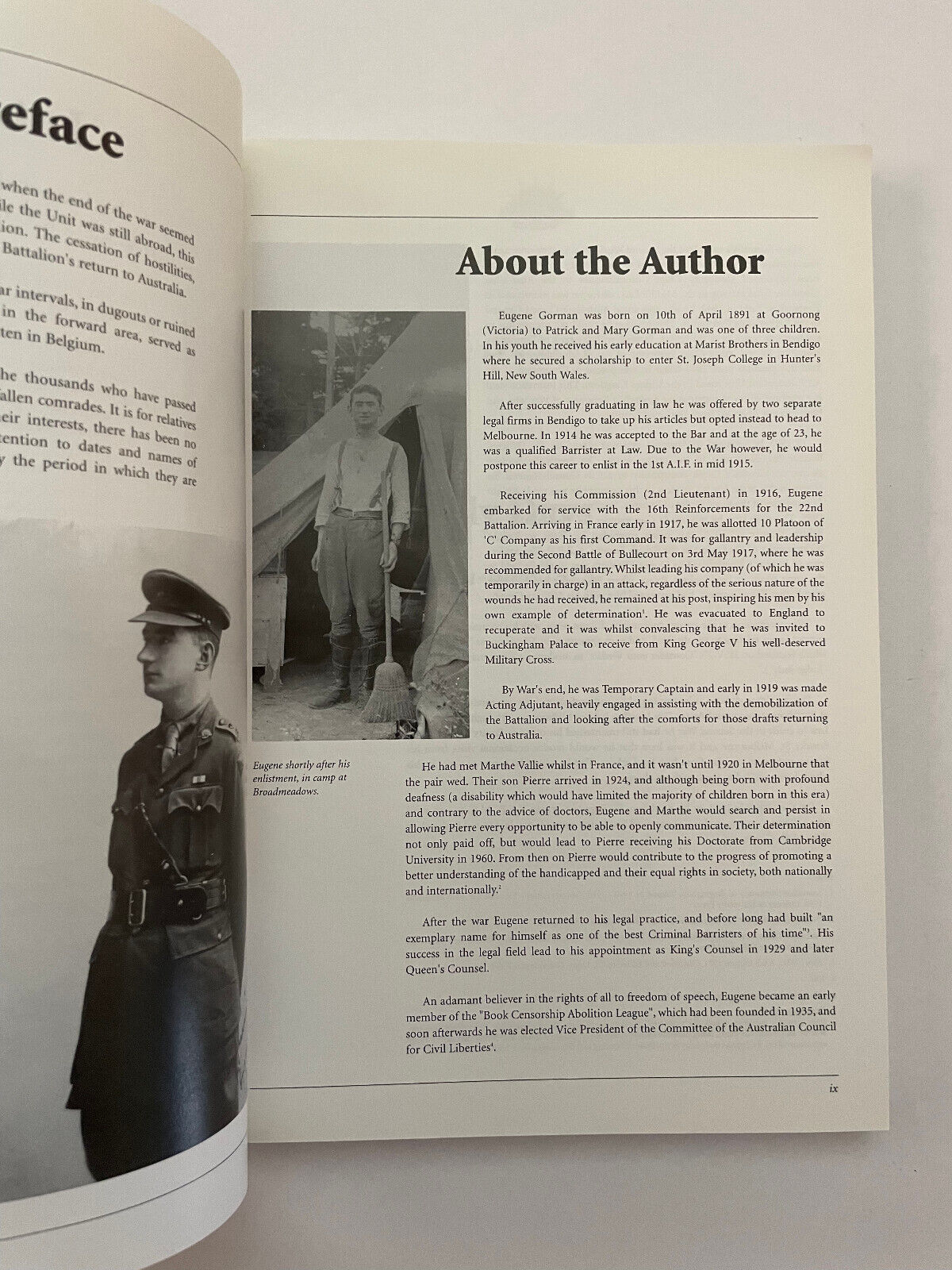 'With The Twenty-Second'. A History of the Twenty-Second Battalion AIF Softcover